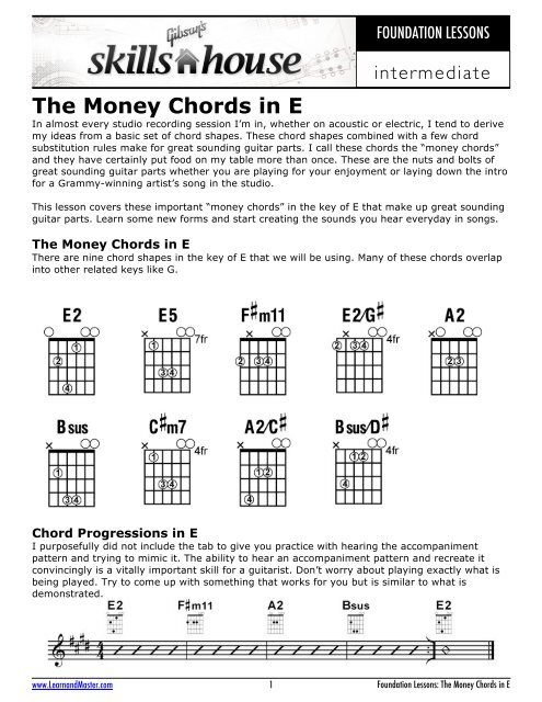 Money Chords In E Gibson Money Chords In E Gibson