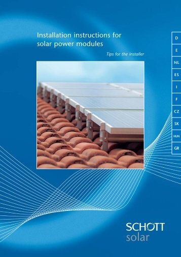 schott montageanleitung fÃ¼r polykristalline module - personal electric