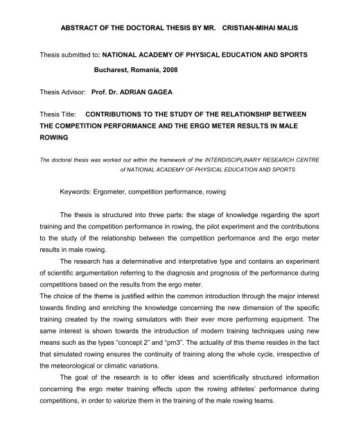 Referat Doctorat Cristian-Mihai MaliÅ