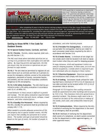 Getting to Know NFPA 1 Fire Code for Outdoor Events - Center for ...