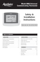 Aprilaire 8800 Installation Instructions - Home Controls, Inc.