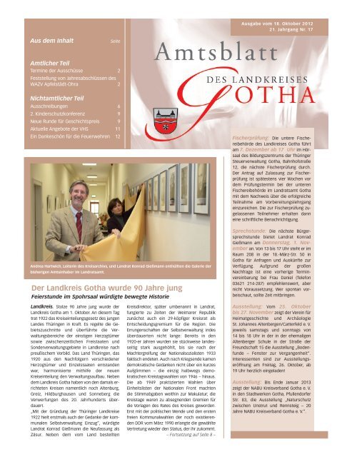Amtsblatt vom 18.10.2012 - Landkreis Gotha