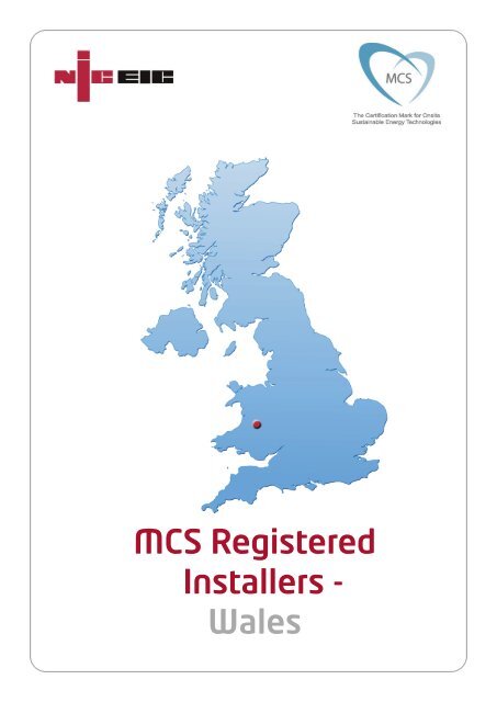 Wales MCS Installers - NICEIC