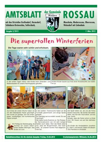 AMTSBLATT - Gemeinde Rossau