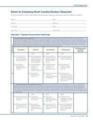 rubric for evaluating north carolina teachers (required)