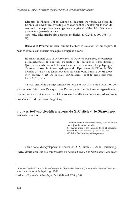 Ecriture encyclopÃ©dique â Ã©criture romanesque - Gustave Flaubert ...