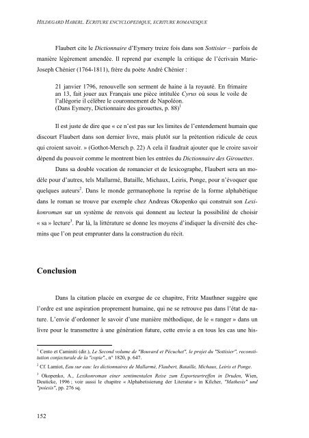 Ecriture encyclopÃ©dique â Ã©criture romanesque - Gustave Flaubert ...