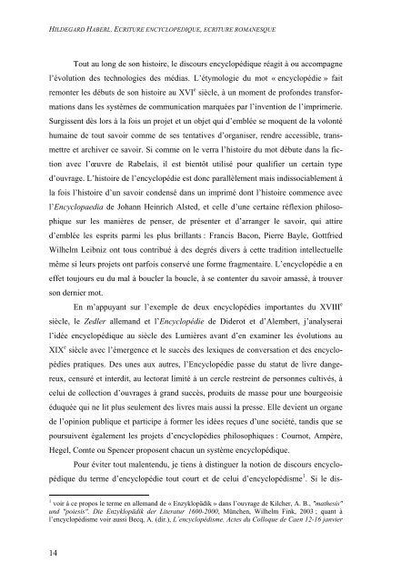 Ecriture encyclopÃ©dique â Ã©criture romanesque - Gustave Flaubert ...