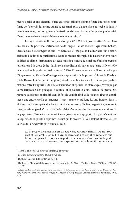 Ecriture encyclopÃ©dique â Ã©criture romanesque - Gustave Flaubert ...