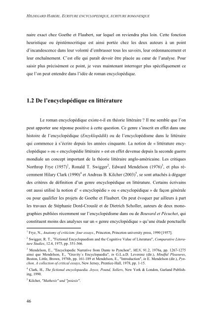 Ecriture encyclopÃ©dique â Ã©criture romanesque - Gustave Flaubert ...