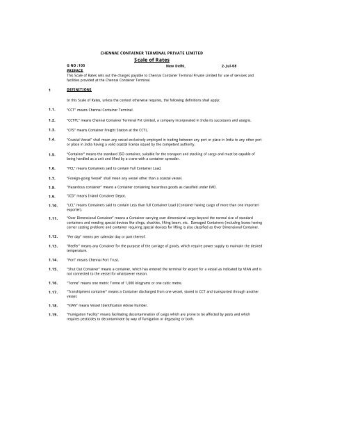 Scale of Rates - CCTL.pdf - Inchcape Shipping Services