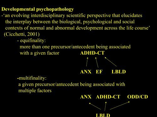 Developmental psychopathology