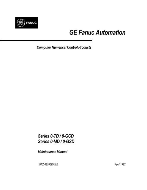 0-D Maintenance Mnl, GFZ-62545EN/02 - Automation Service Srl