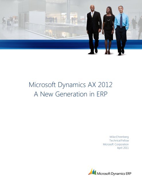 Microsoft Dynamics AX 2012 A New Generation in ERP - Avanade