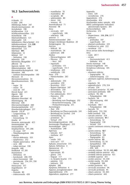 Thieme: Anatomie und Embryologie