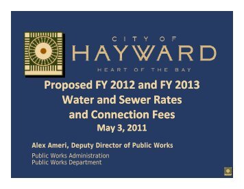 Water and Sewer Rates - City of HAYWARD