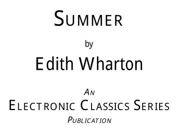 Edith Wharton - Penn State University