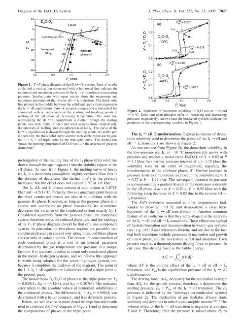 Temperature-Pressure Phase Diagram of a D2O-D2 System at ...