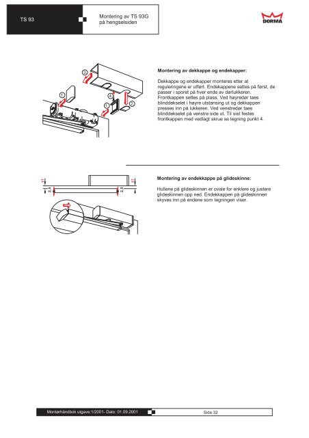 Dorma montÃ¸rhÃ¥ndbok 2001 - Mamut ServiceSuite WebShop