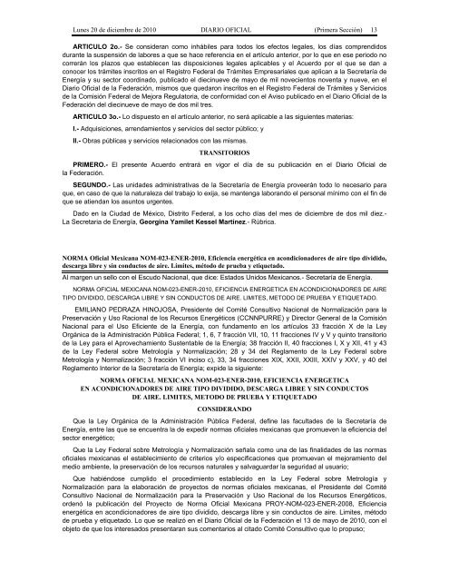 Publicación - Diario Oficial de la Federación