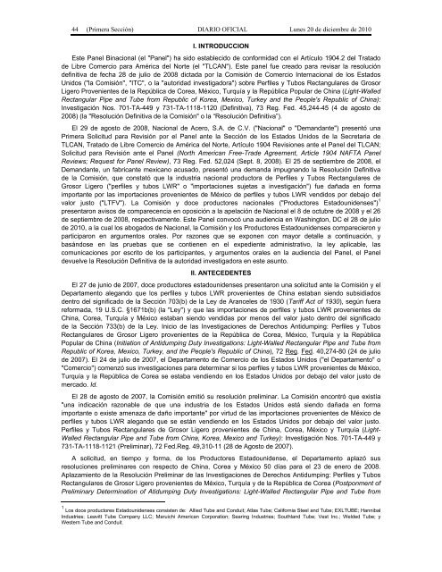 Publicación - Diario Oficial de la Federación