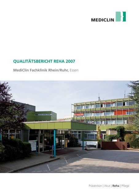 Mediclin Fachklinik Rhein Ruhr Auf Der Rötsch Essen MediClin Fachklinik Rhein/Ruhr