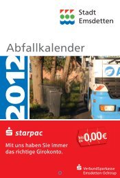 Abfallkalender 2012 - in der Stadt Emsdetten