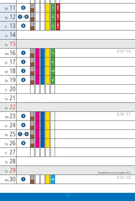 Abfallkalender 2012 - in der Stadt Emsdetten