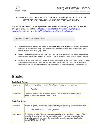 apa style sheet created by richland s english faculty