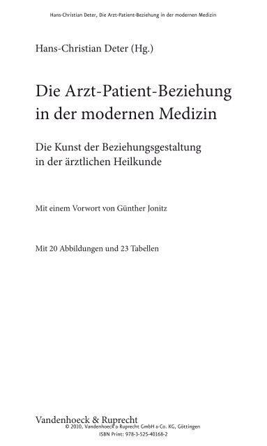 Die Arzt-Patient-Beziehung in der modernen Medizin