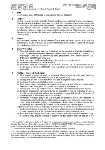 1. Title Investigator's Code of Practice in Undertaking Clinical ...