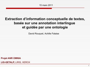 Approche interlingue - Achille Falaise