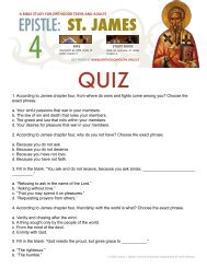 James 4 quiz - Orthodox Christian Bible Studies