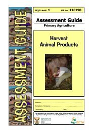 Harvest Animal Products - AgriSETA