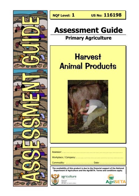 Harvest Animal Products - AgriSETA
