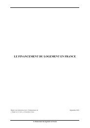 Le financement du logement en France. - Centre de documentation ...