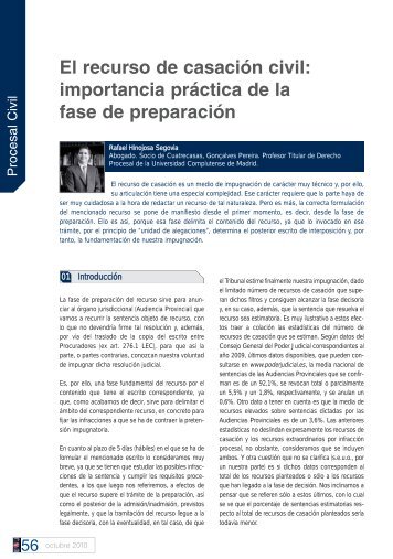 El recurso de casación civil: importancia práctica de ... - Cuatrecasas