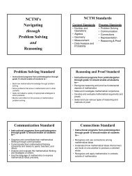 NCTM's Navigating through Problem Solving and Reasoning