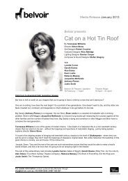 Media Release â Cat on a Hot Tin Roof - Belvoir St Theatre