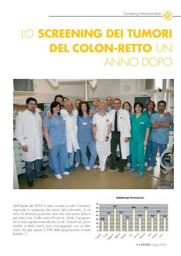 Lo screening dei tumori del colon-retto un anno dopo