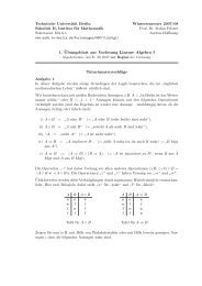 1. Â¨Ubungsblatt zur Vorlesung Lineare Algebra I TutoriumsvorschlÃ¤ge