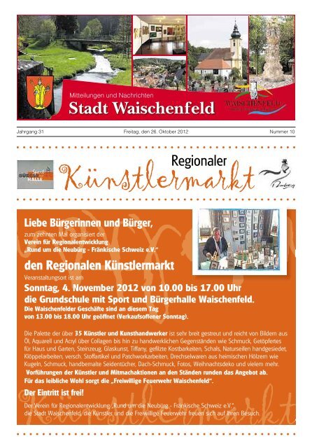 den Regionalen Künstlermarkt - Waischenfeld