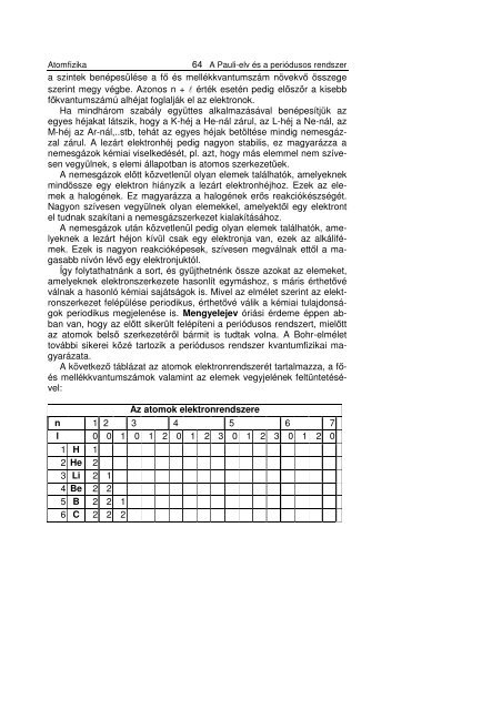 51 A Sommerfeld-féle atommodell A Bohr elmélet már többre képes ...