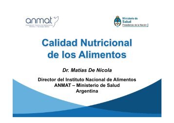 Calidad Nutricional de los Alimentos