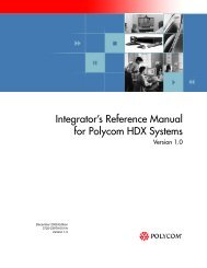 Integrator's Reference Manual for Polycom HDX ... - 1 PC Network Inc