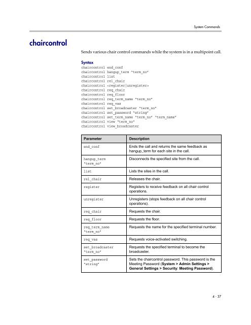 Integrator's Reference Manual for Polycom HDX ... - 1 PC Network Inc