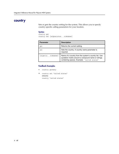 Integrator's Reference Manual for Polycom HDX ... - 1 PC Network Inc