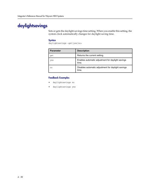 Integrator's Reference Manual for Polycom HDX ... - 1 PC Network Inc