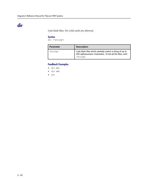 Integrator's Reference Manual for Polycom HDX ... - 1 PC Network Inc