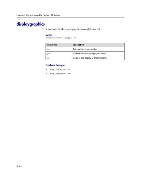 Integrator's Reference Manual for Polycom HDX ... - 1 PC Network Inc